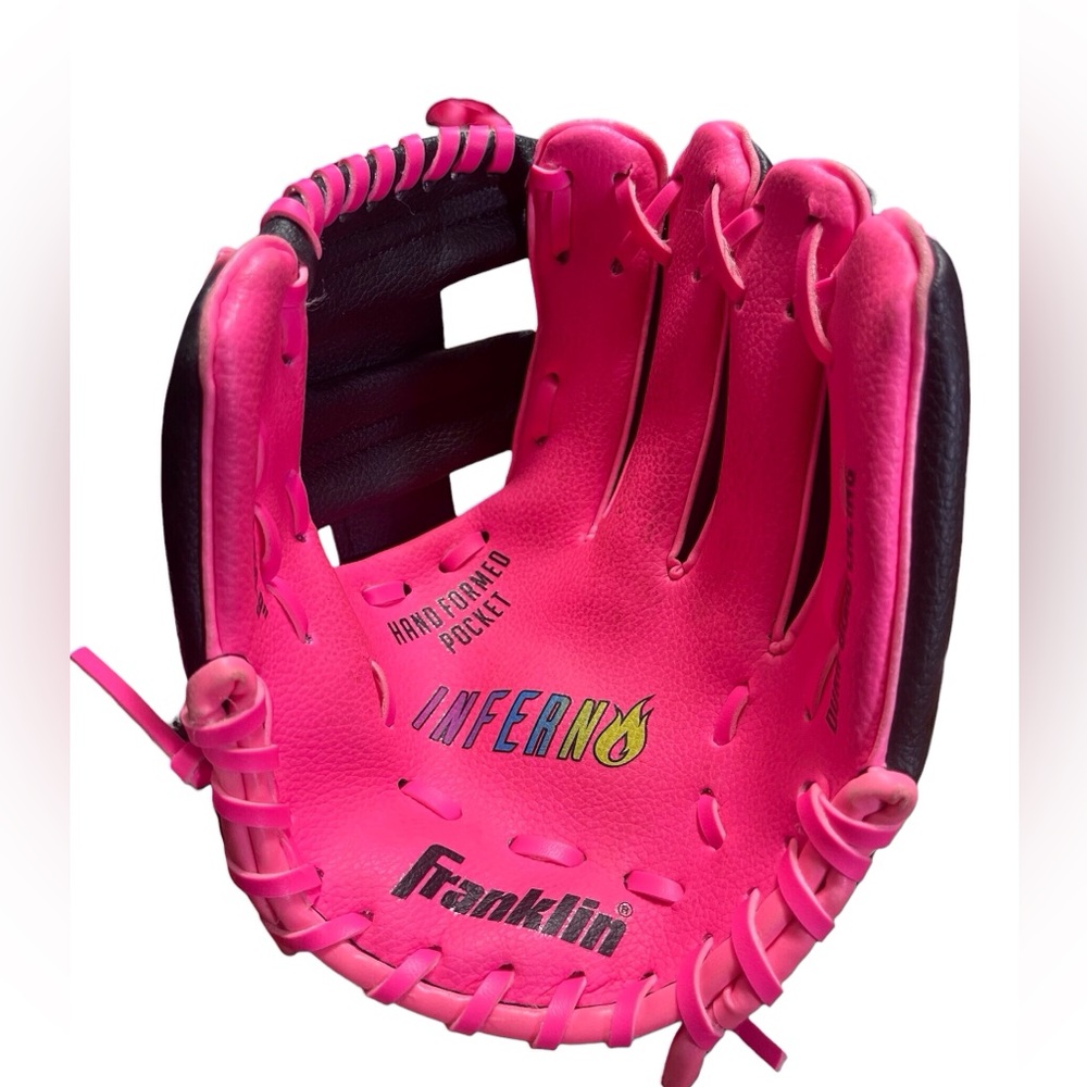 Franklin Inferno Right Hand Throw Youth Baseball Glove / 24950-9" Black / Pink